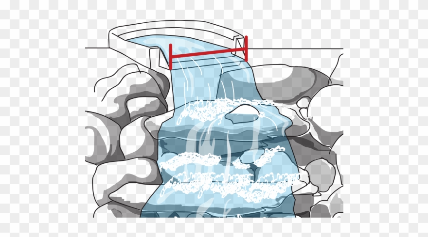 Waterfall Width X 125 = Apprx - Cartoon Clipart