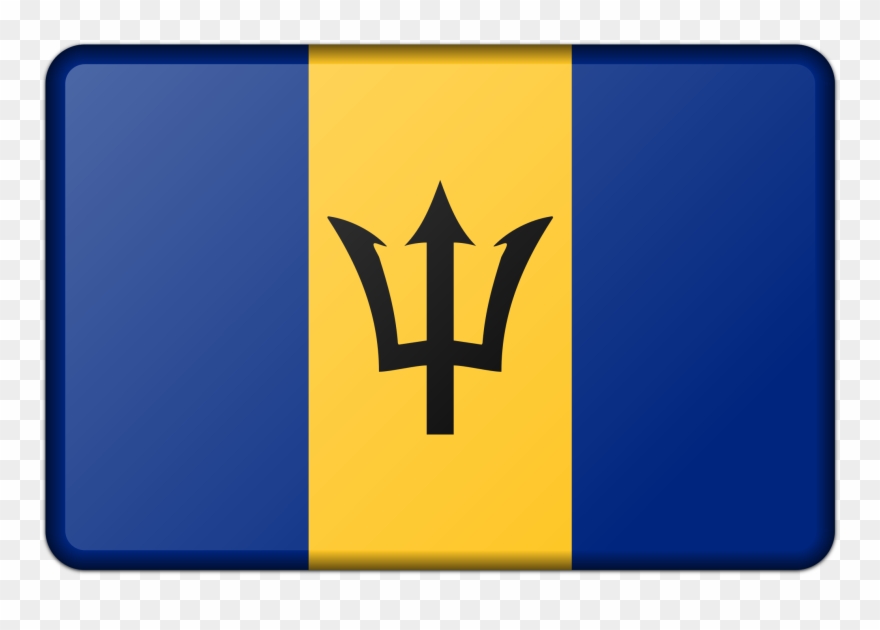 Big Image - Barbados Flag Png Clipart