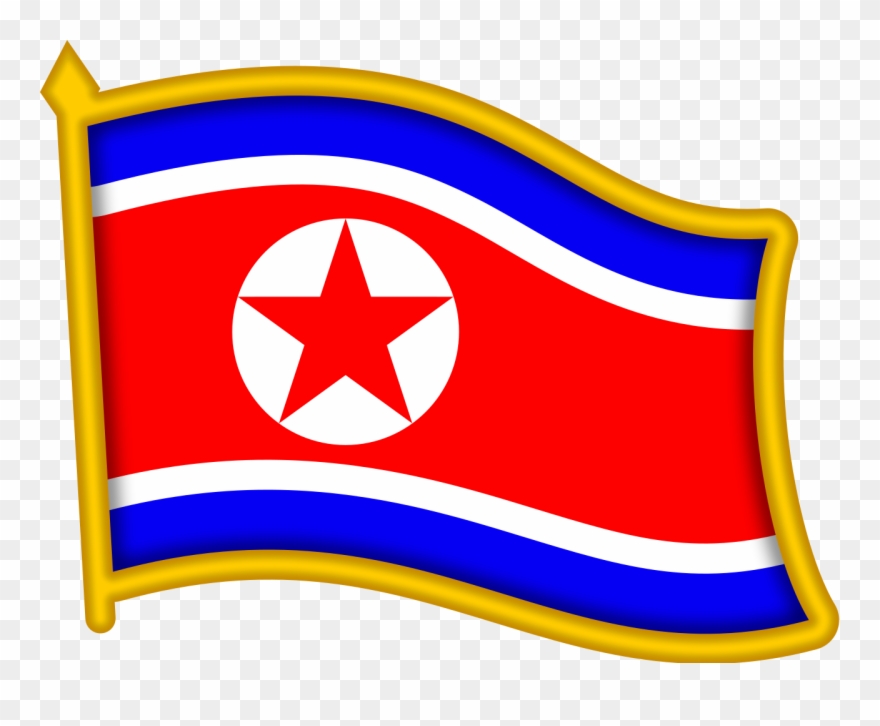 North Korea Flag Pin - North Korean Flag Pin Clipart