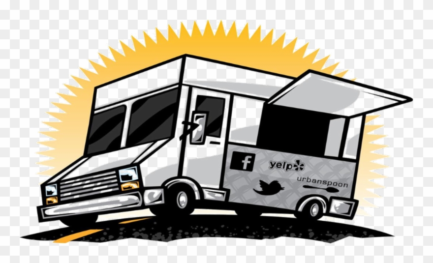 Food Truck Round-up Join Us In The Church Parking Lot - Food Truck Animation Png Clipart