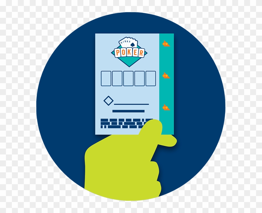 Hand Holding Poker Lottery Ticket - Game Clipart