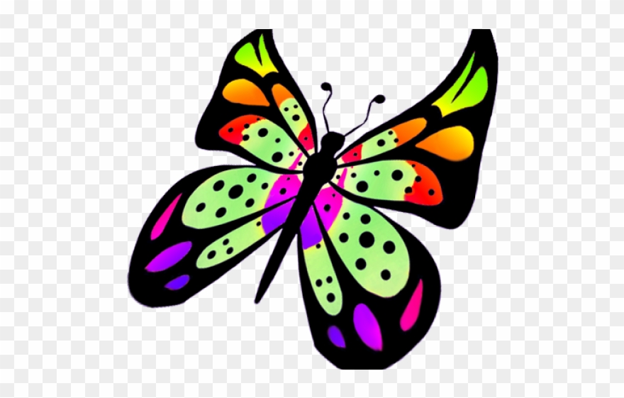 Indigo Clipart Butterfly Wing - Flying Butterfly Clip Art - Png Download