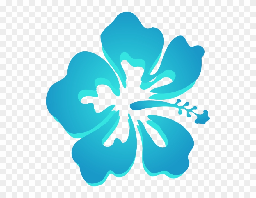 Turquoise Clipart Hawaiian Hibiscus - Rosemallows - Png Download