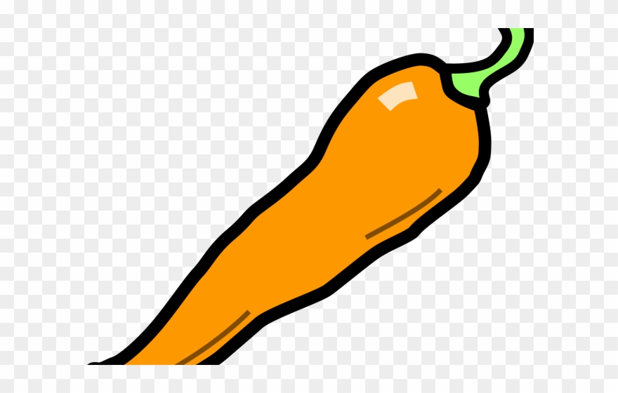 Chili Clipart Orange Chili - Orange Chilli Pepper Clipart - Png Download