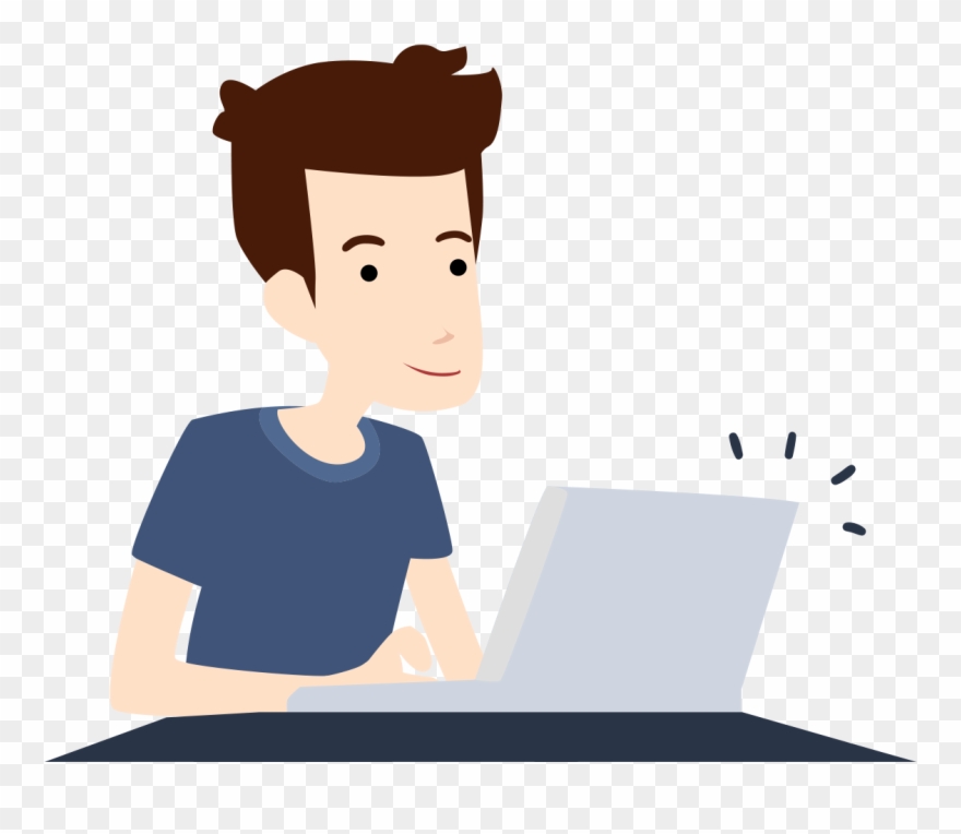 Boy Using Mobile - Knowledge Clipart