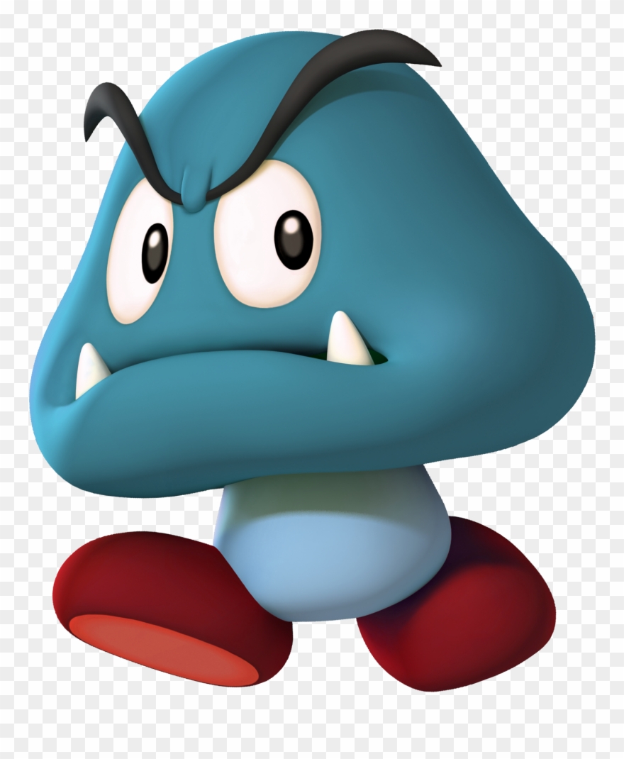 Mario Bros Clipart Enemy - Super Mario Blue Goomba - Png Download