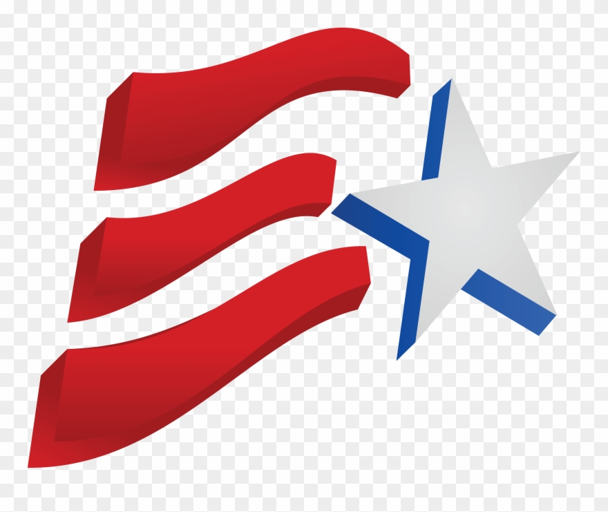 Free Clipart Of A Fourth Of July Star And American - Transparent The Stars And Stripes - Png Download
