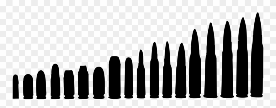 Bullet Ammunition Computer Icons Cartridge Gun - Silhouette Bullets Png Clipart