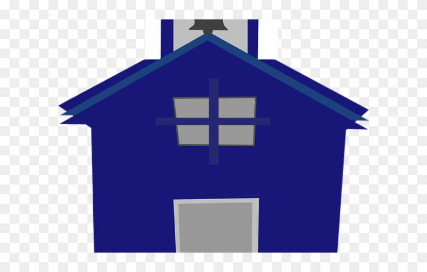 Towers Clipart House - Blue School House Clipart - Png Download