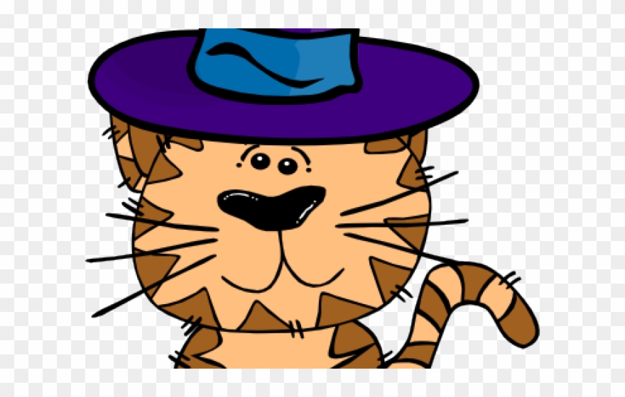 Cat In The Hat Clipart - Sitting Cat Shower Curtain - Png Download