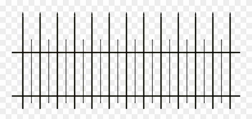 Spooky Fence Clipart Clip Art Free Library - Fence - Png Download