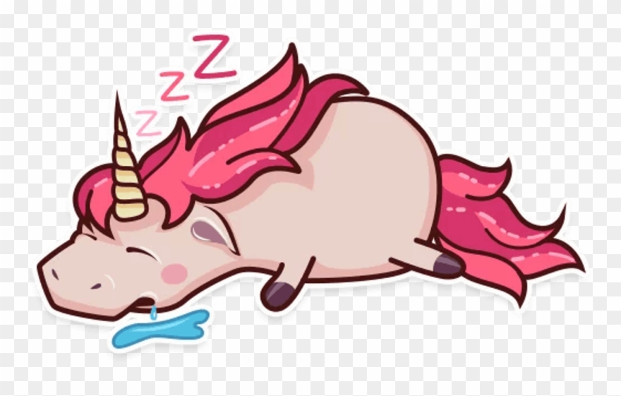 Tambler Pink Zzz Unicorn Sleep Kawaii Mood Единорог - Sleep Unicorn Png Clipart