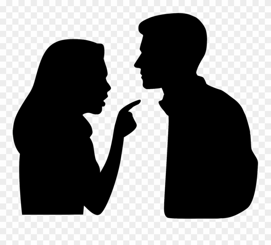 Argument Divorce Enabling Family - Wife And Husband Silhouette Clipart