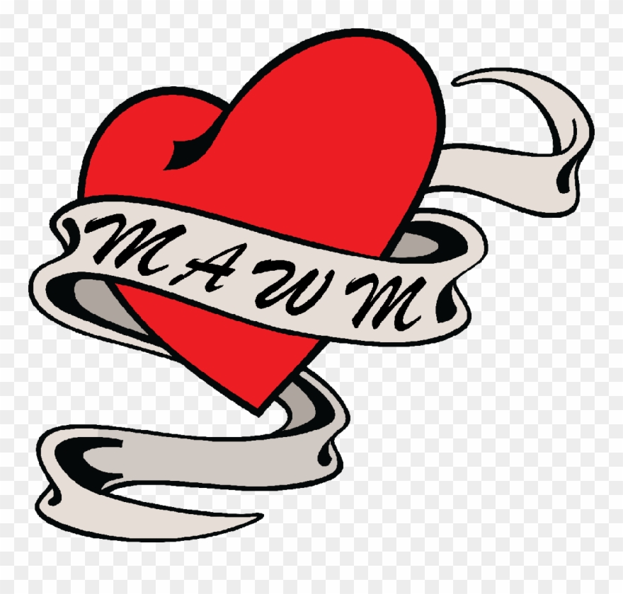 Mawm - Heart Ribbon Tattoo Designs Clipart