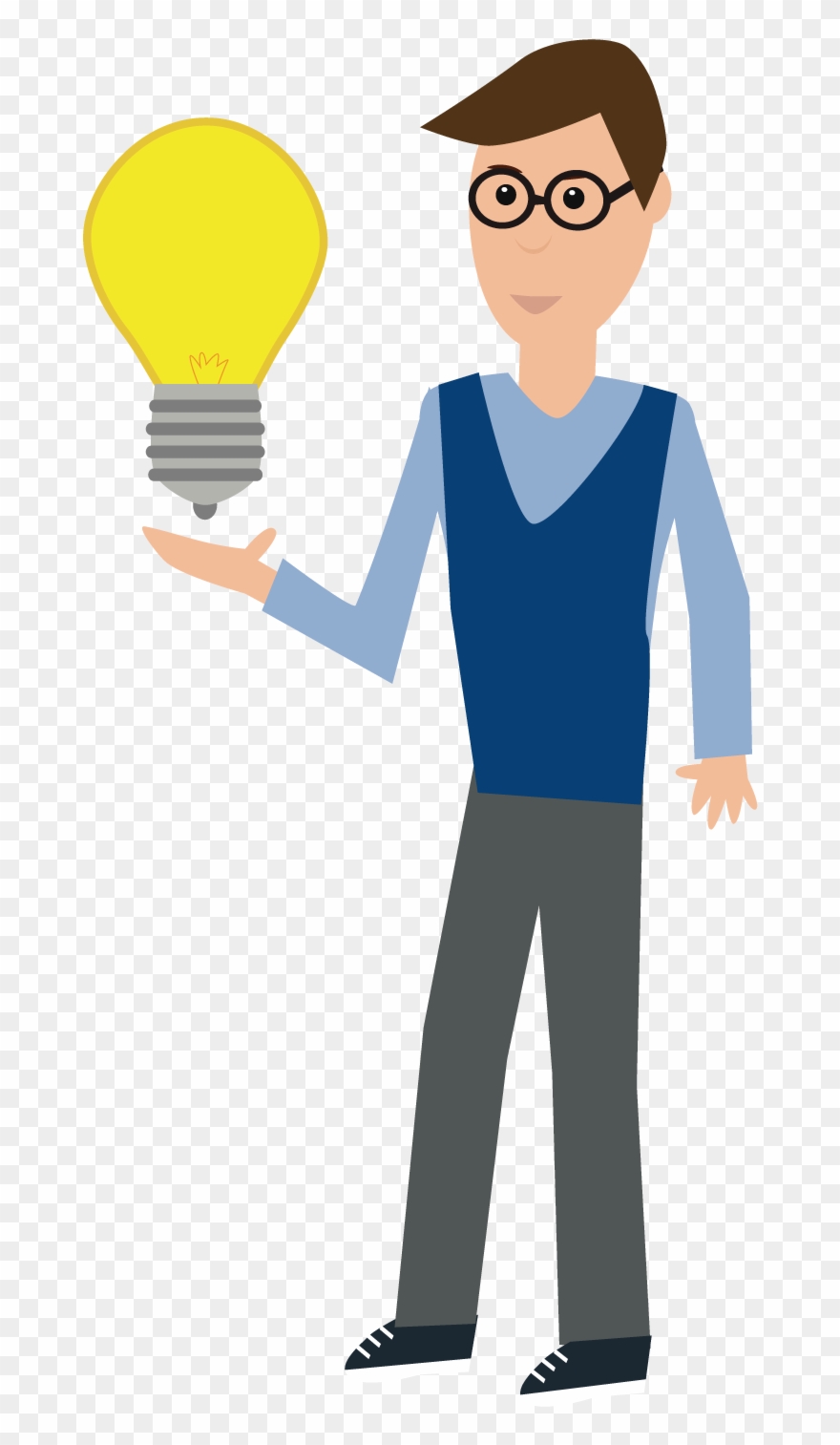 Computer File Man Transprent - Computer File Clipart