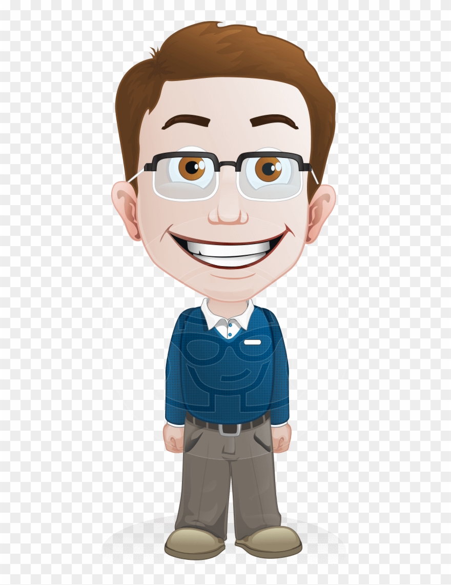 Smart Vector Cartoon - Smart Boy Cartoon Png Clipart