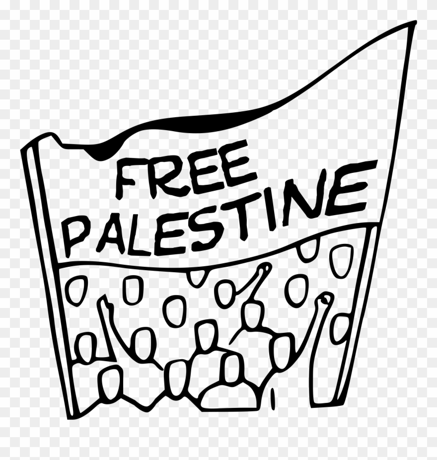Peace Dove Clipart Palestine - Free Palestine Black And White - Png Download