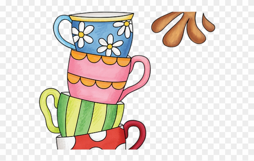 Tea Clipart Colorful Coffee Mug - Tea Cups Clip Art - Png Download