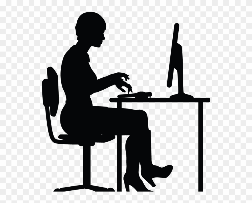 Banner Free Stock Accountant Clipart Managerial Accounting - Workplace Silhouette - Png Download