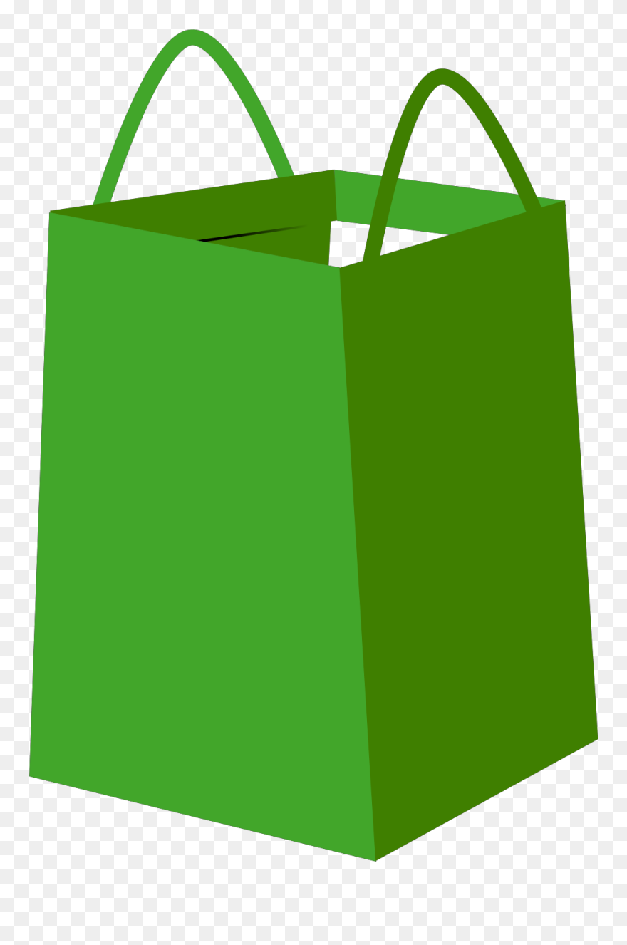 Vector Graphics - Green Shopping Bag Png Clipart