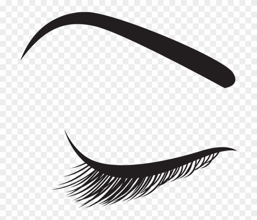 Lashes Clipart Png Graphic Black And White Stock - Eyebrow Clipart Transparent Png