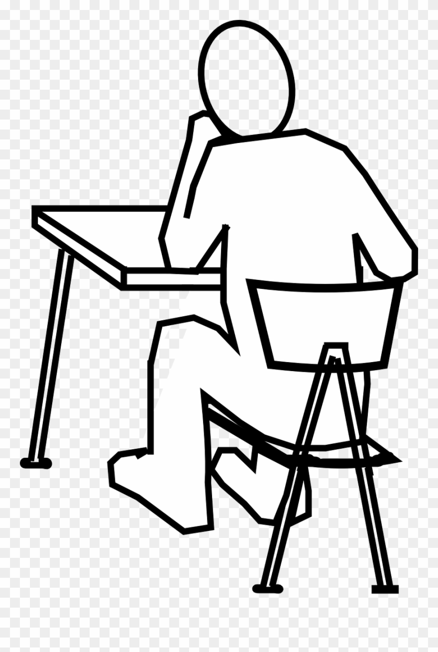 Increased Blood Pressure, High Blood Sugar, Excess - Person Sitting In A Chair Drawing Clipart