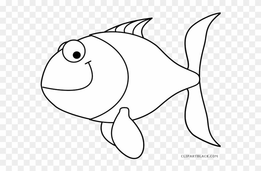 Png Transparent Download Fish Outline Clipart Clipartblack - Clip Art Black And White Fish