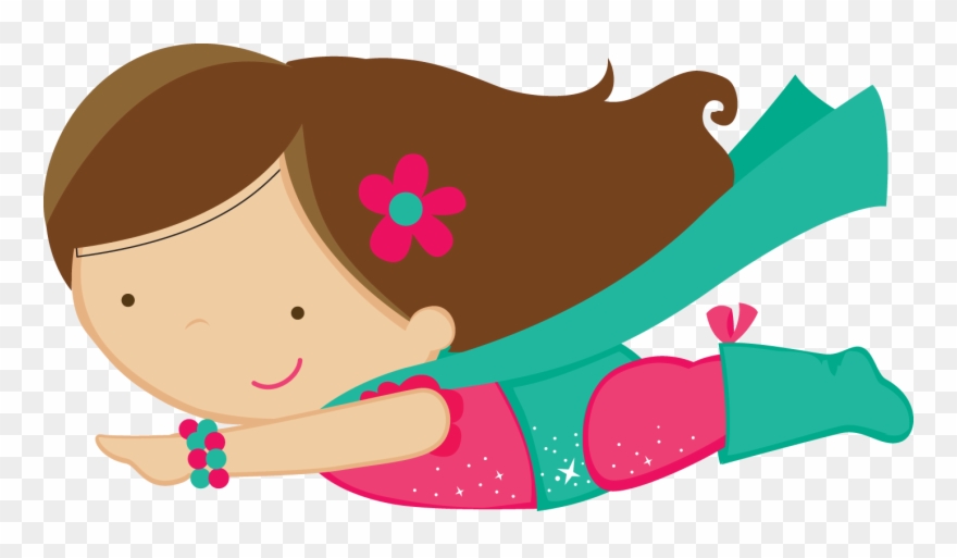 Superheroes, Clip Art, Birthday Ideas, Dolls, Silhouette - Flying Supergirl Personalized Placemat - Png Download