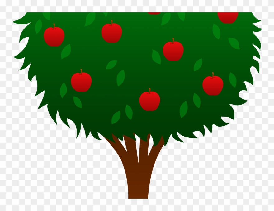 Pretentious Design Ideas Apple Tree Clip Art Free - Ten Apples On A Tree - Png Download