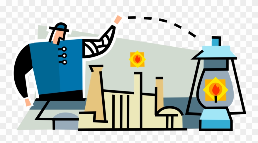 Vector Illustration Of Fossil Fuel Petroleum Oil And - Human Clipart