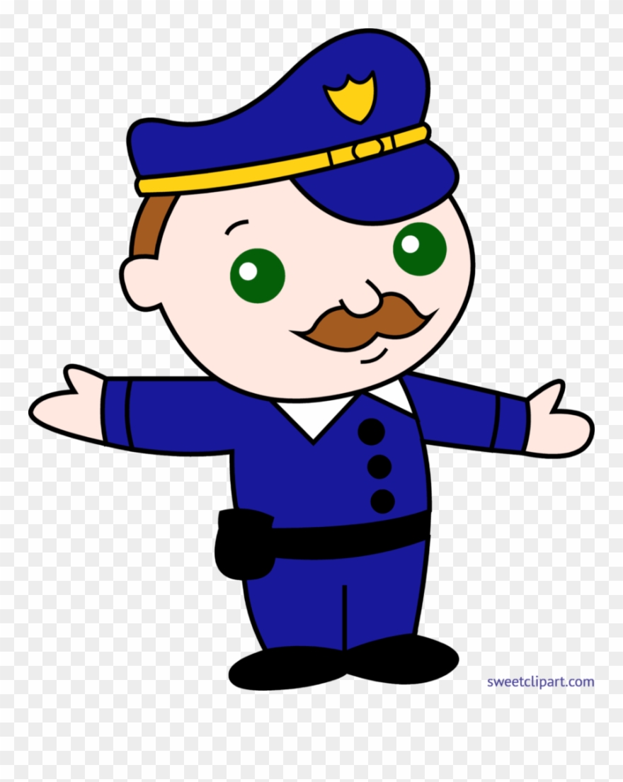 Little Policeman Clip Art Clipart Of - Police Man Clip Art - Png Download