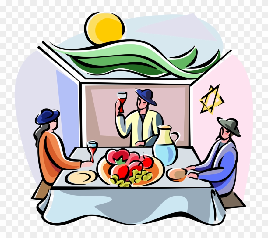 Dinner Vector Feast - Sukkot Clip Art - Png Download