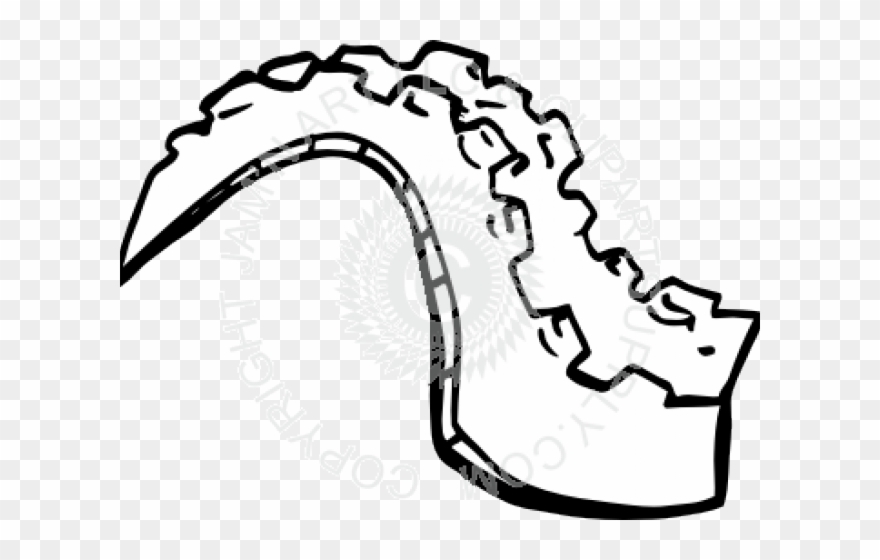 Tail Clipart Alligator - Alligator Tail Clipart Black And White - Png Download
