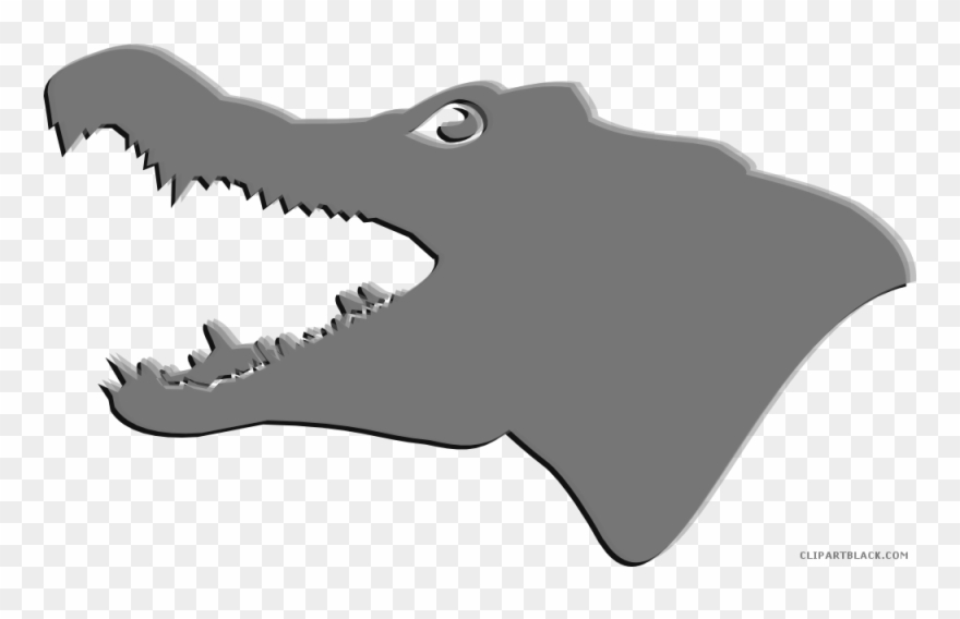 Clipartblack Com Animal Free Black White Images - Clip Art Alligator Transparent - Png Download