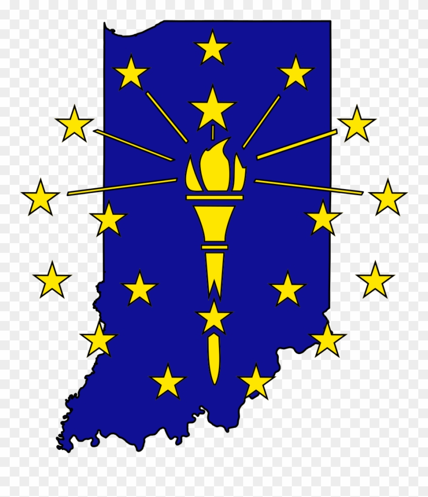 More Than Ten Thousand Corporations Call The Indianapolis - Indiana State Flag Logo Clipart