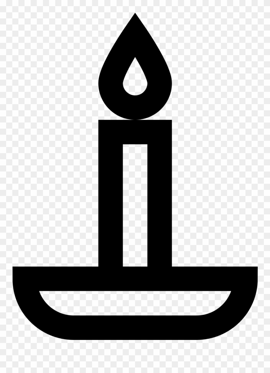 See Here Birthday Candle Clipart Black And White Free - Bougie Logo Png Transparent Png