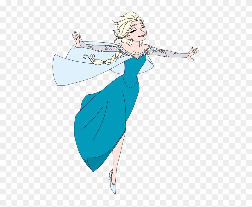 Elsa Skating - Elsa Coloring Pages Skating Clipart