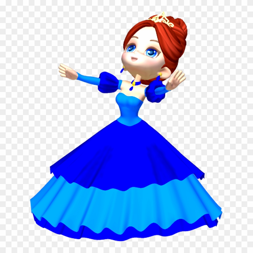 Princess In Blue Poser Png Clipart By Clipartcotttage - Clip Art Princess Png Transparent Png