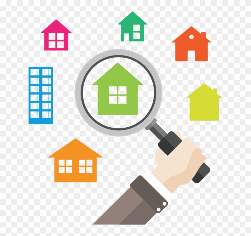 Icons Of Houses With Louve - Apartment Hunting Clipart