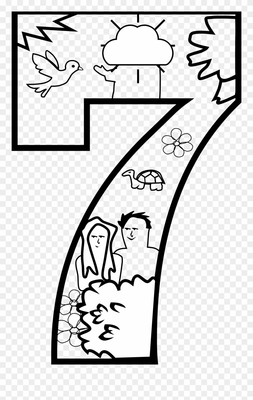 Day 7 Of Creation Coloring Page - Creation Day 7 Coloring Pages Clipart