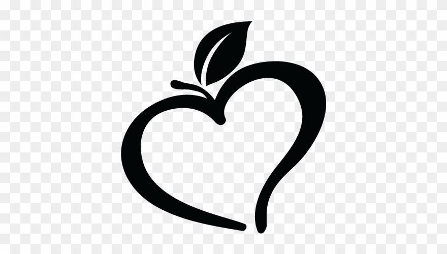 Healthy Army Communities - Apple Heart Clipart Black And White - Png Download