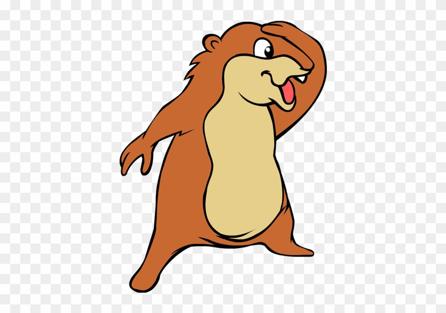 Groundhog Day Clip Art Free - Groundhog Cartoon Character Transparent - Png Download
