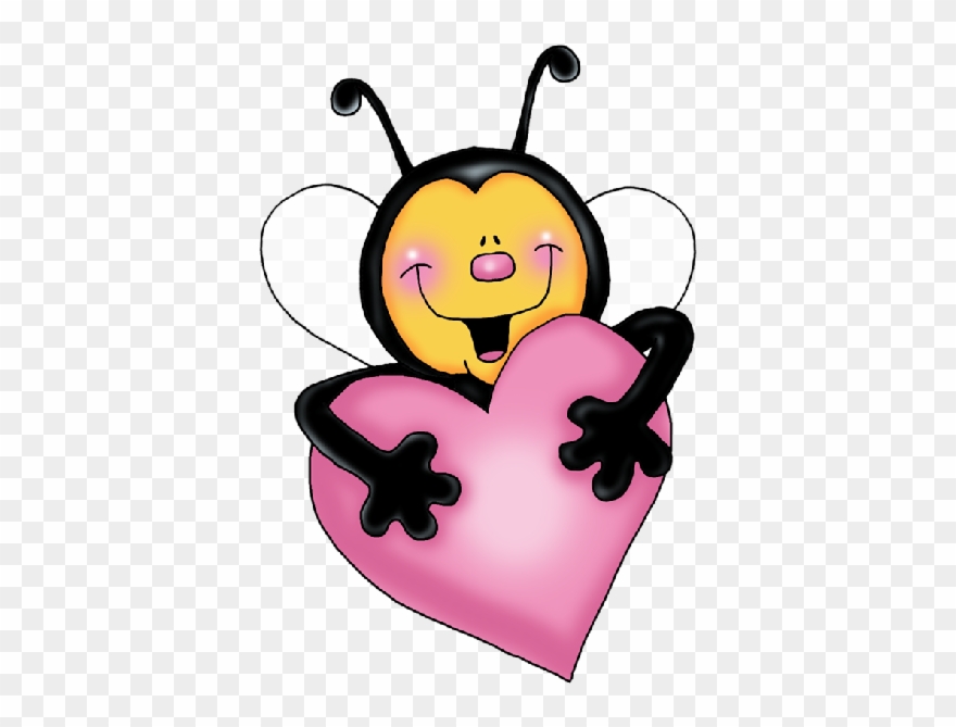Mis Laminas Para Decoupage - Valentine Bee Clip Art - Png Download