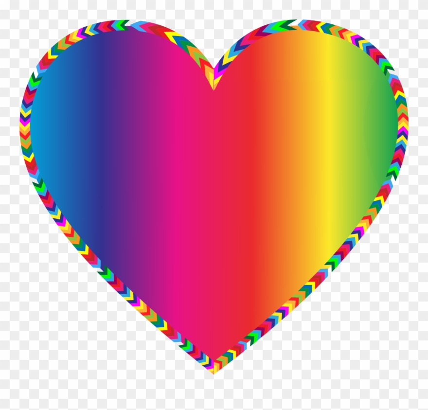 Multi - Different Colors Heart Clipart - Png Download