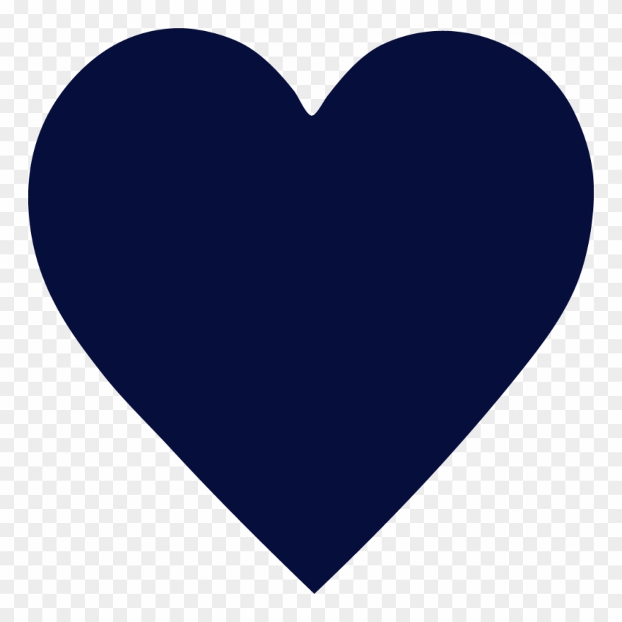 Download Navy Heart Clipart Clip Art - Navy Blue Heart Clip Art - Png Download