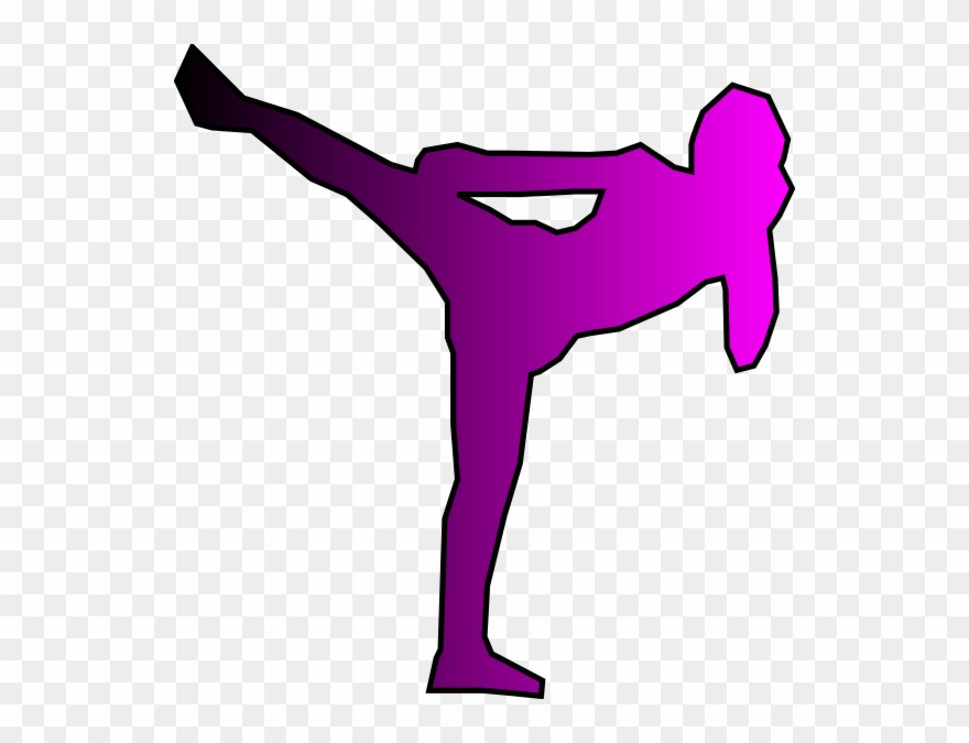 Cardio Cliparts - Kickboxing Woman Clipart - Png Download