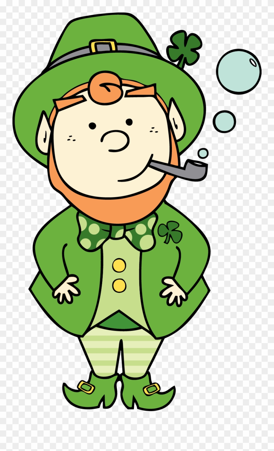 Clip Art - Duende De San Patricio Para Colorear - Png Download