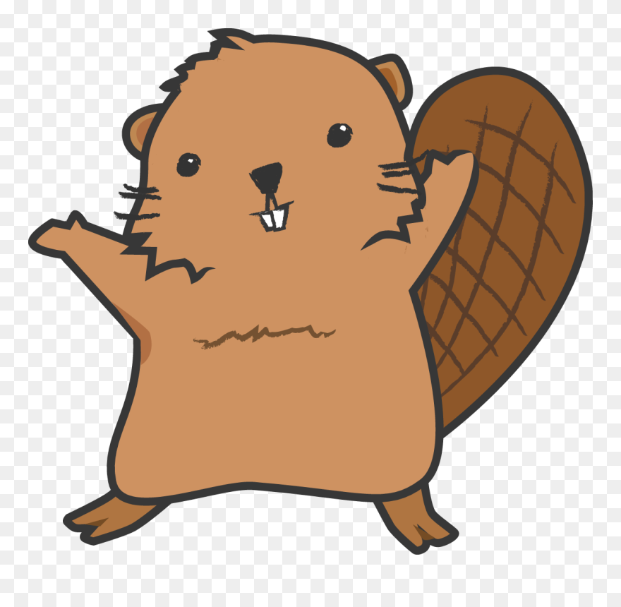 Graphic Freeuse Library Cartoon Beaver Clipart - Beaver Cartoon No Background - Png Download