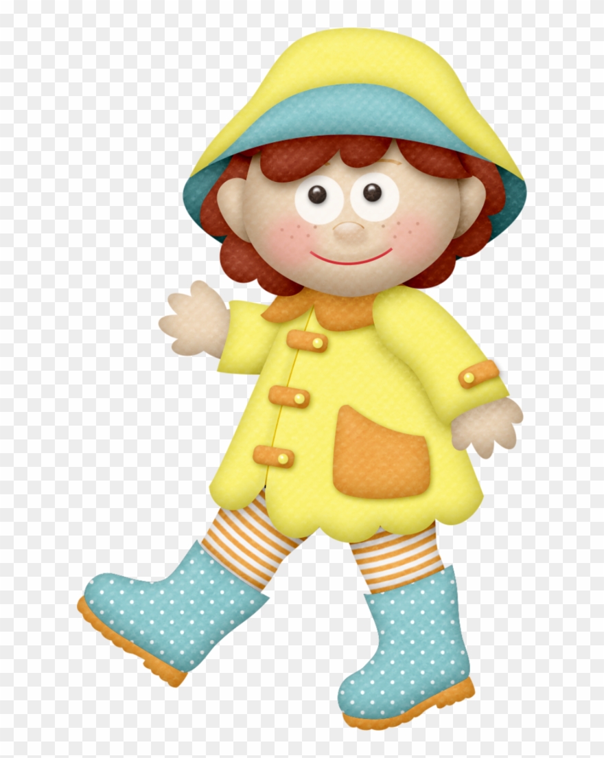 Red Haired Girl In Rain - Rain Clipart