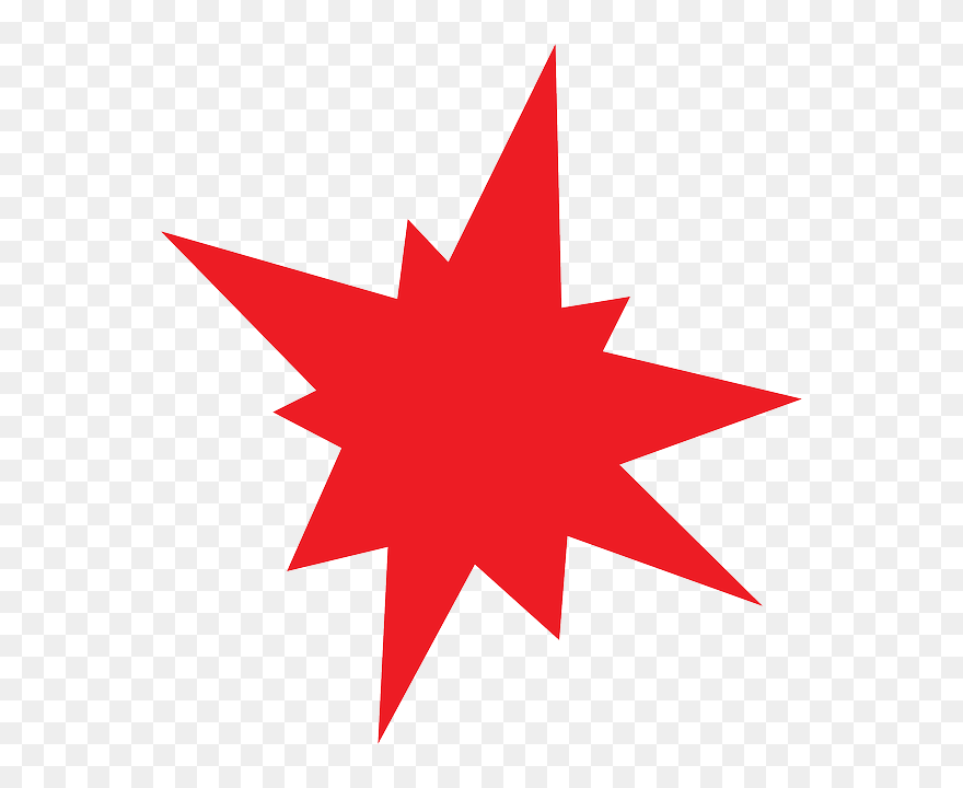 Red Star Clip Art - Explosion Clip Art - Png Download